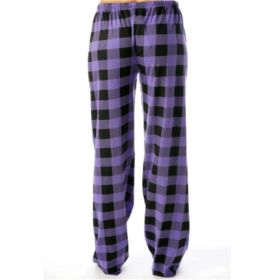 Women's Stretch Plaid Casual Pants With Pockets (Option: Light Purple-S)