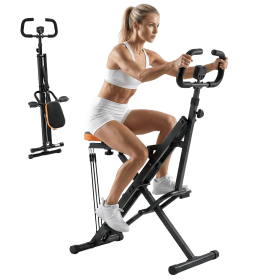 Home squat machine, a 330-pound weight-bearing lower body exercise equipment with adjustable resistance, foldable fitness machine (Color: BLACK)